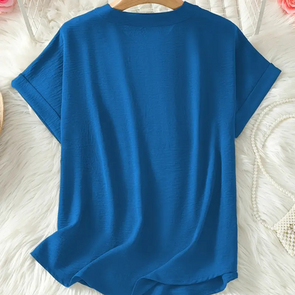 🌸Spring sale: 50% off👕Stylish top in plain fabric with short sleeves