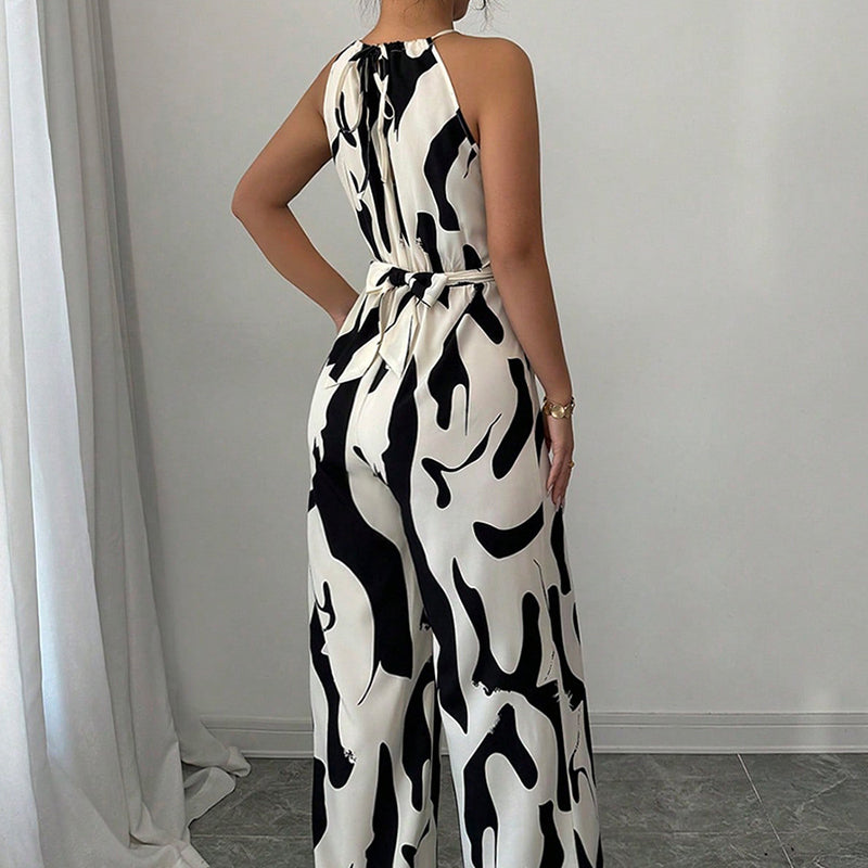 🎁New arrival 50% OFF💥Fashion Color-Blocking Halter Jumpsuit