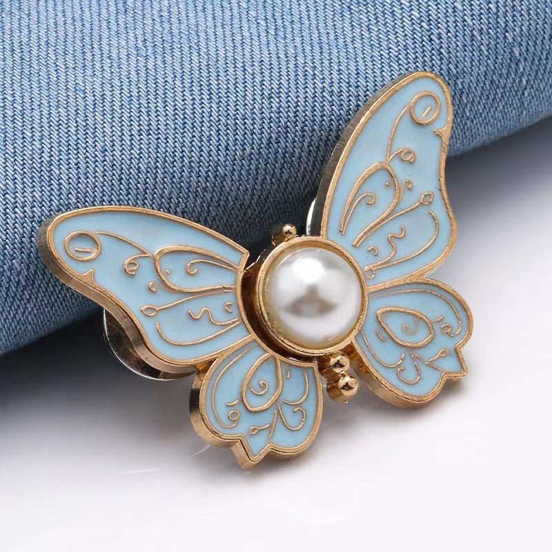 🌸🦋 LAST DAY! BUY 1 GET 1 FREE 🎁💜 Removable Butterfly Waist Adjustment Buckle – No‑Tool, Adjustable Fit for Jeans, Skirts & Dresses, Creates Hourglass Shape ✨👗💃