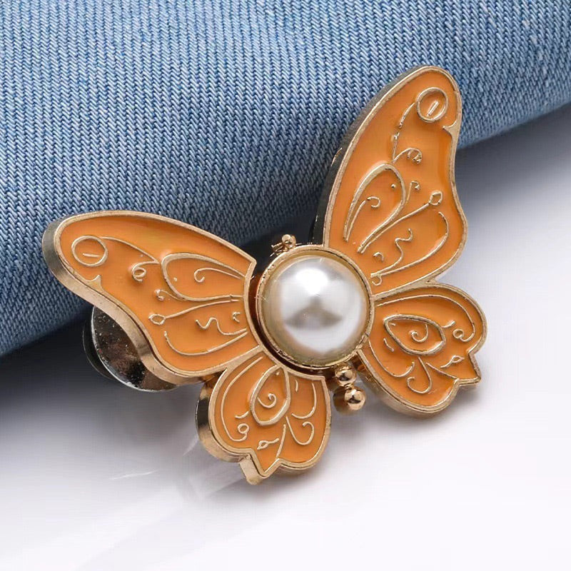 🌸🦋 LAST DAY! BUY 1 GET 1 FREE 🎁💜 Removable Butterfly Waist Adjustment Buckle – No‑Tool, Adjustable Fit for Jeans, Skirts & Dresses, Creates Hourglass Shape ✨👗💃