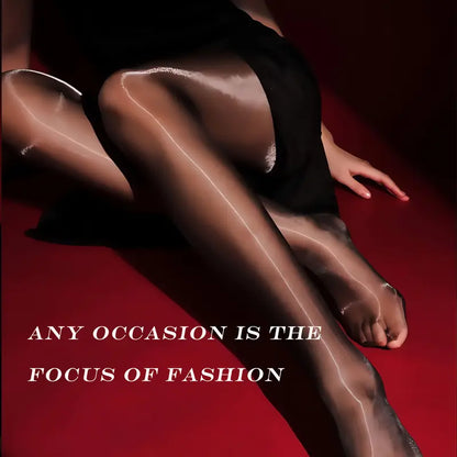 🏆 BUY 1 GET 1 FREE! 🔥 Transparent High-Waisted Shiny Sheer Tights for Women - Sheer & Comfortable 👑✨