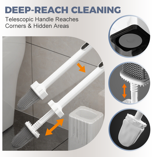 Extendable Toilet Brush & Holder Set