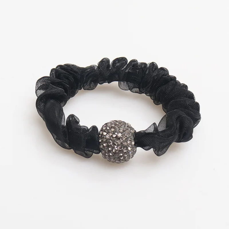 Elegant Rhinestone Mesh Hair Ties