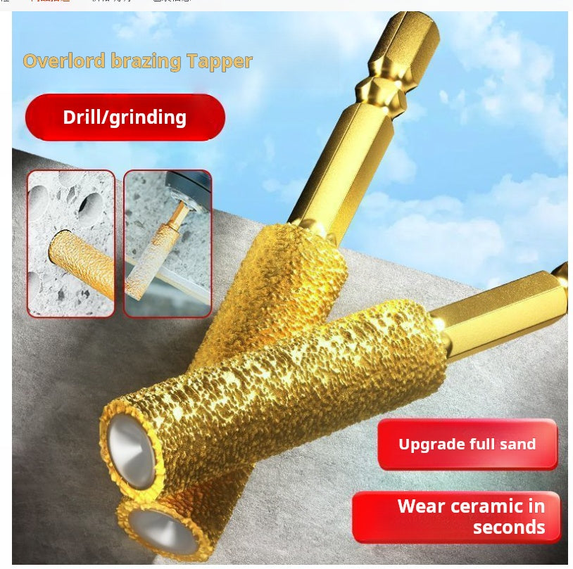 🔥2-in-1 Hexagonal Shank Brazing Dry Drilling Specialized Hole Opener