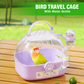 🦜Portable Bird Travel Cage with Water Bottle🏠