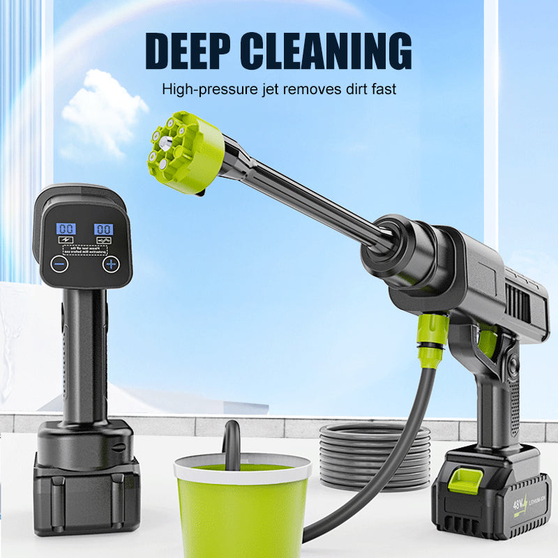 💦Cordless Pressure Washer and Single Port Charger Base, Bottle Portable Washer for Car,Home Cleaning & Garden Watering fathersdaygift