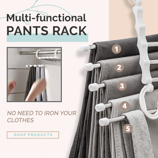 🔥Factory clearance-60% OFF🔥 Household Multifunctional Telescopic Folding Multi-layer Pants Storage Rack