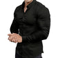 Men's Solid Color Lapel Long Sleeve Button-Down Shirts