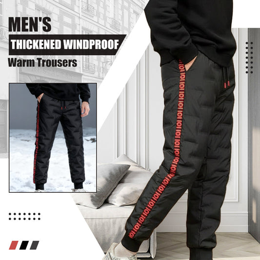Men’s Thickened Windproof Warm Trousers
