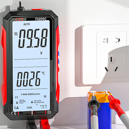 ⚡USB Rechargeable Digital Multimeter🔋– 6000 Counts, Large Color Screen & Backlight! 🛠️🔌