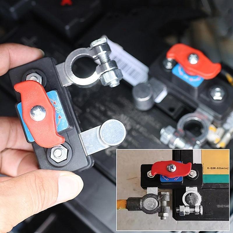 🔥One-Hand Operation🔥Car Battery Disconnect Switch – Protect Your Car Battery & Cut Power Instantly!