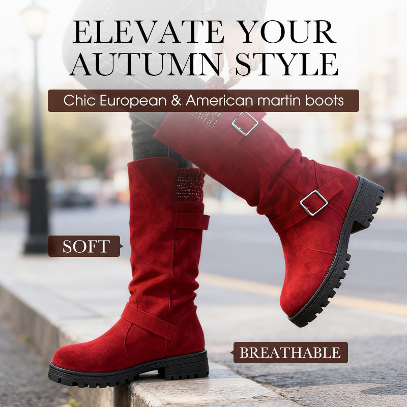 💖Black Friday Mega Deal – 50% off!💖Women's Slouchy Boots, Mid-Calf Length