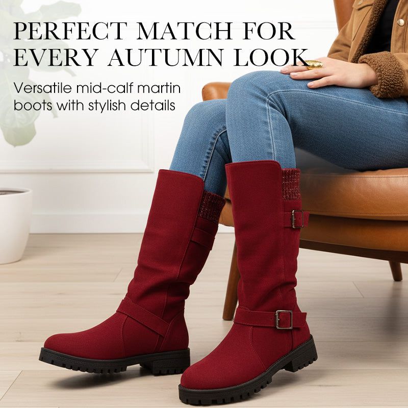 💖Black Friday Mega Deal – 50% off!💖Women's Slouchy Boots, Mid-Calf Length