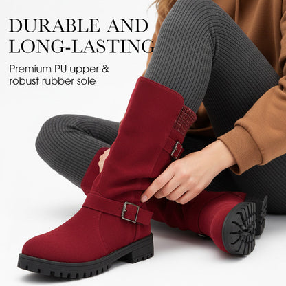 💖Black Friday Mega Deal – 50% off!💖Women's Slouchy Boots, Mid-Calf Length