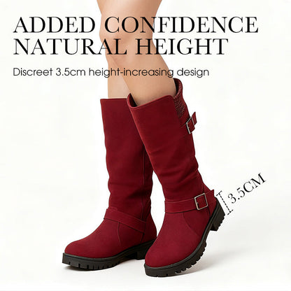 💖Black Friday Mega Deal – 50% off!💖Women's Slouchy Boots, Mid-Calf Length