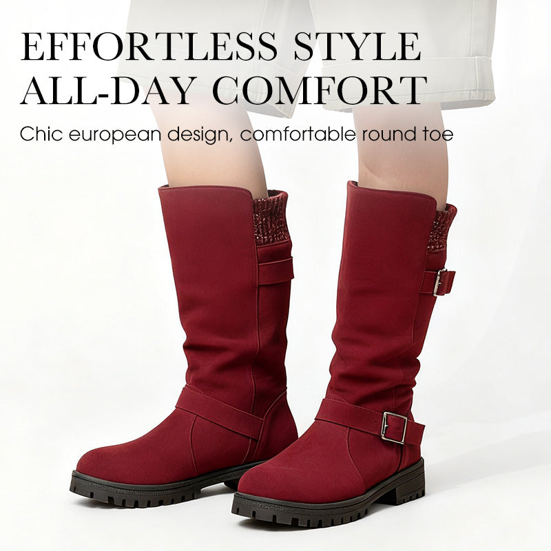 💖Black Friday Mega Deal – 50% off!💖Women's Slouchy Boots, Mid-Calf Length