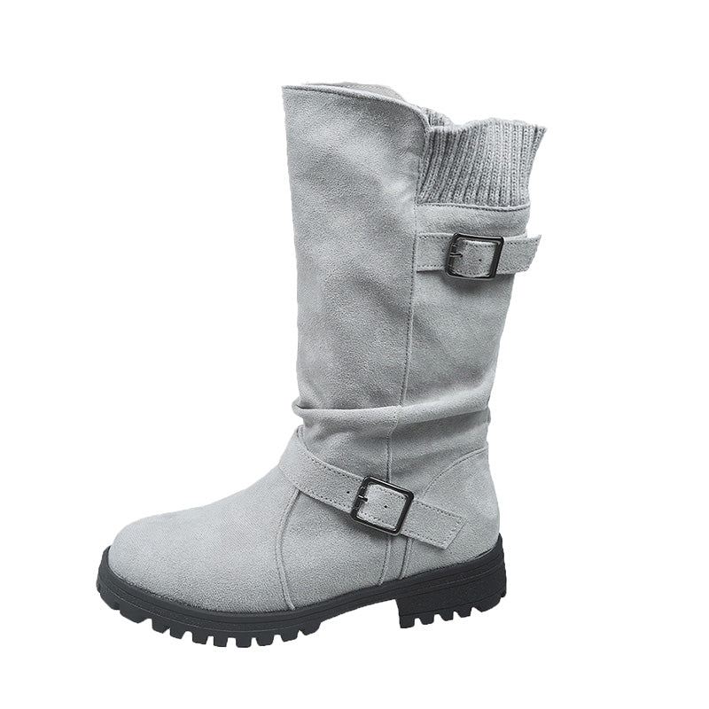 💖Black Friday Mega Deal – 50% off!💖Women's Slouchy Boots, Mid-Calf Length