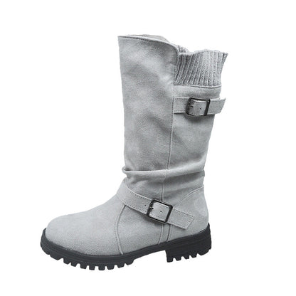 💖Black Friday Mega Deal – 50% off!💖Women's Slouchy Boots, Mid-Calf Length
