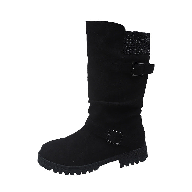 💖Black Friday Mega Deal – 50% off!💖Women's Slouchy Boots, Mid-Calf Length