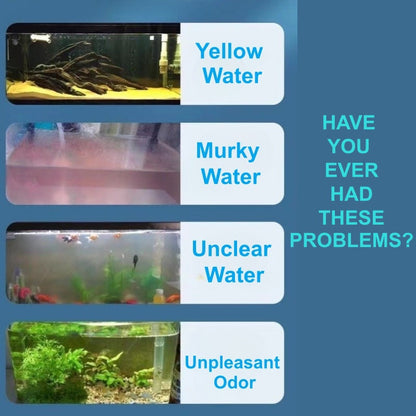 ✨ AQUARIUM CLARIFYING SHEETS - Crystal Clear Water in 24 Hours, Removes Odors and Impurities, Safe for All Fish and Plants 🌿🔮