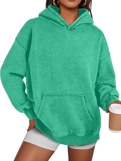 🔥LAST DAY SALE 49% OFF!!💥🎁Womens Acid Wash Hoodie Oversized Long Sleeve Fall Fashion Sweatshirts