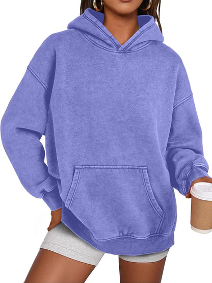🔥LAST DAY SALE 49% OFF!!💥🎁Womens Acid Wash Hoodie Oversized Long Sleeve Fall Fashion Sweatshirts