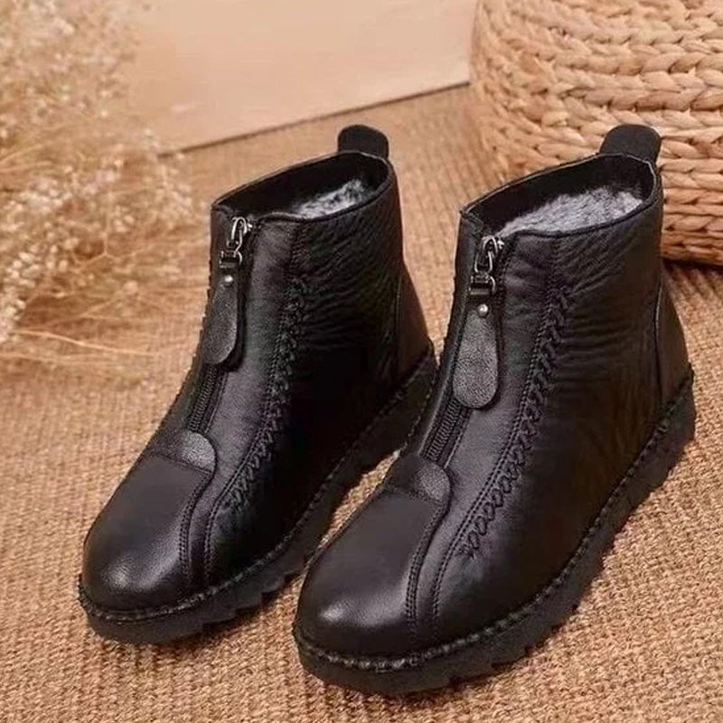 👢 50% OFF NOW! ❄️ Women's Winter Warm Zipper Ankle Boots – Water-Resistant, Cozy Lining & Non-Slip Sole for Cold Days 🧥📦