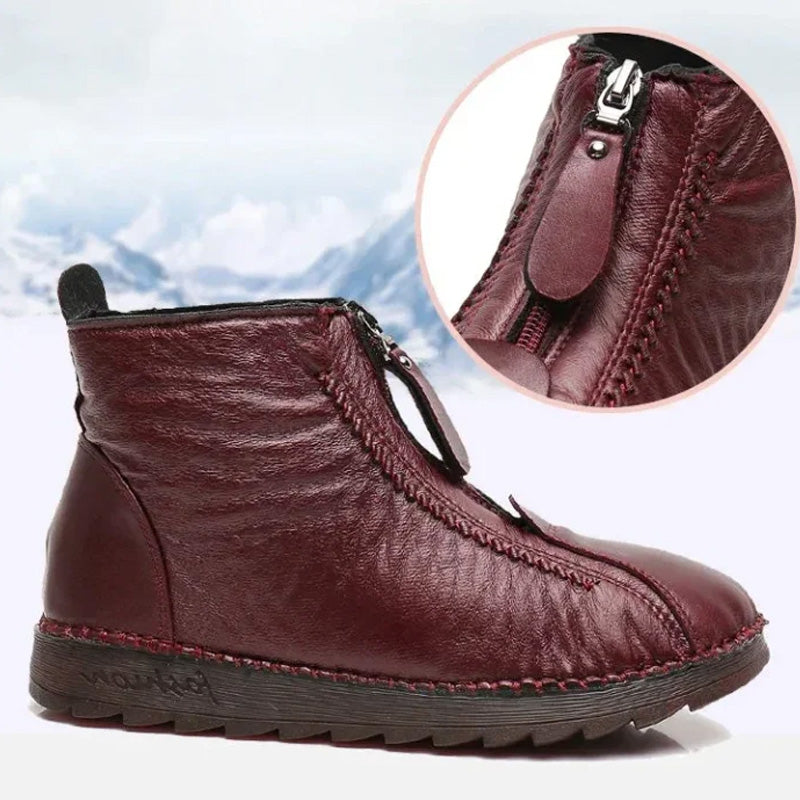👢 50% OFF NOW! ❄️ Women's Winter Warm Zipper Ankle Boots – Water-Resistant, Cozy Lining & Non-Slip Sole for Cold Days 🧥📦