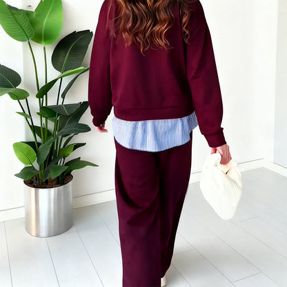 ⏳Limited-time offer⏰ Women's casual two-piece set with long sleeves, top and pants.