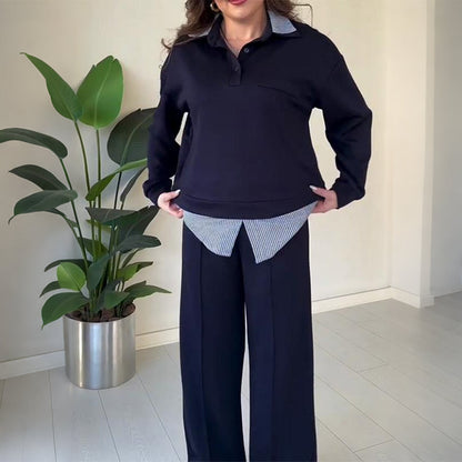 ⏳Limited-time offer⏰ Women's casual two-piece set with long sleeves, top and pants.
