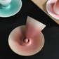 Creative Rotating Ceramic Teacup with Saucer Set