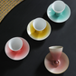 Creative Rotating Ceramic Teacup with Saucer Set