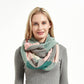 Unisex Stylish Plaids Infinity Scarf with Hidden Zipper