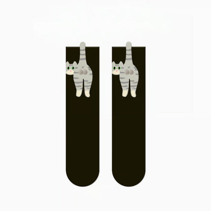 2 Pairs Funny Cat Balls Socks for Men & Women