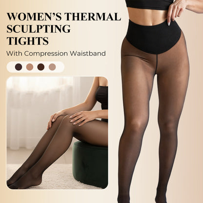 Women’s Thermal Sculpting Tights With Compression Waistband