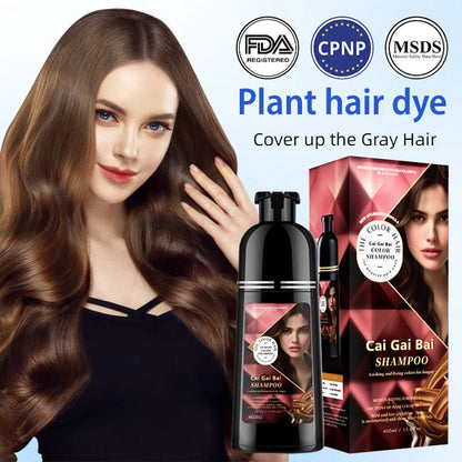 ⏳Time-Limited Special⏰3-in-1 Hair Coloring Shampoo, Plant Extracts for Vibrant Hair