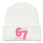 Comfortable & Warm Number 67 Graphic Beanie
