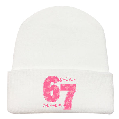 Comfortable & Warm Number 67 Graphic Beanie