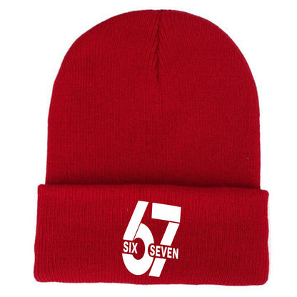 Comfortable & Warm Number 67 Graphic Beanie