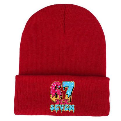 Comfortable & Warm Number 67 Graphic Beanie