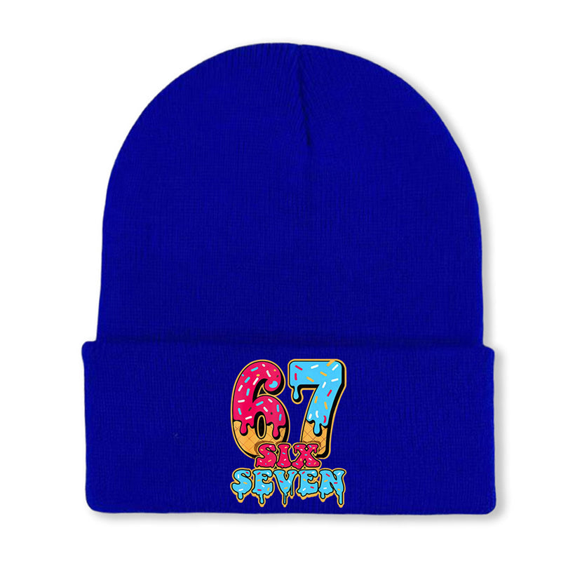 Comfortable & Warm Number 67 Graphic Beanie