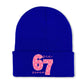 Comfortable & Warm Number 67 Graphic Beanie