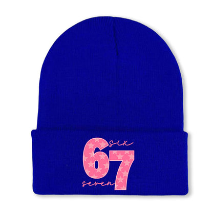 Comfortable & Warm Number 67 Graphic Beanie