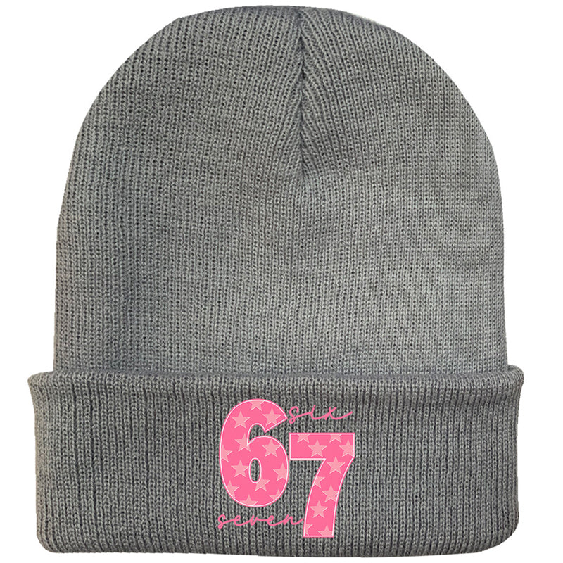 Comfortable & Warm Number 67 Graphic Beanie