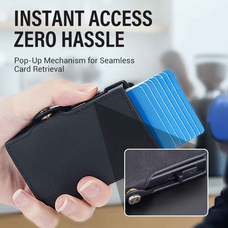 Pop-Up Card Holder with Anti-Degaussing Technology