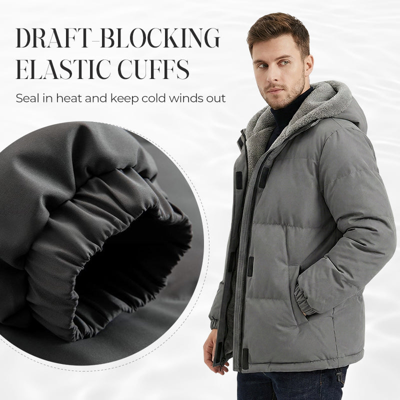 📢 50% OFF!! ✨ Men’s Cold-Resistant Windproof Thermal-Lined Hooded Coat 🧥❄️ – Free Shipping 🚚