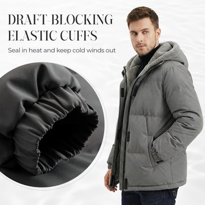 📢 50% OFF!! ✨ Men’s Cold-Resistant Windproof Thermal-Lined Hooded Coat 🧥❄️ – Free Shipping 🚚