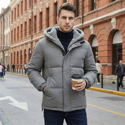📢 50% OFF!! ✨ Men’s Cold-Resistant Windproof Thermal-Lined Hooded Coat 🧥❄️ – Free Shipping 🚚