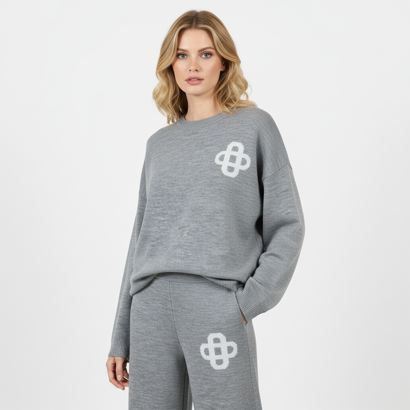 Women's Two-Piece Knit Loungewear Set