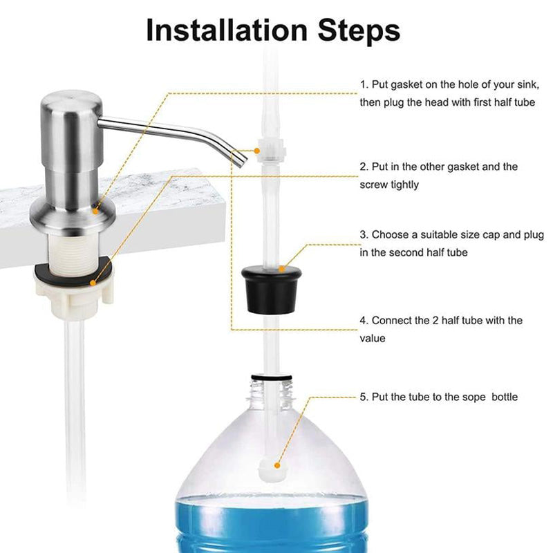 📢📢50% OFF !! ⏰Quick-Install Kitchen Sink Soap Dispenser